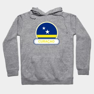 Curaçao Country Badge - Curaçao Flag Hoodie